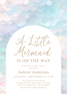 Baby Shower Invitation - Mermaid Scales design preview