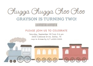 Birthday Invitation - Vintage Train: Birthday Invitation - Train