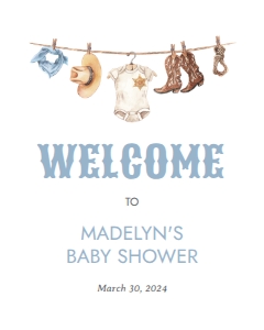 Welcome Sign - Little Cowboy - 1084 design preview