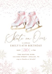 Birthday Invitation - Ice Skating design preview