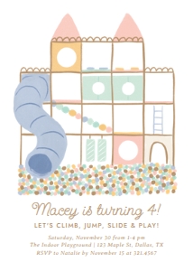 Birthday Invitation - Indoor Playground (Pastel) design preview