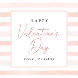 Valentine's Tag - Stripes: Valentine's Tag - Pink Stripes