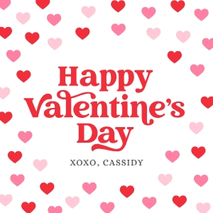 Valentine's Tag - Confetti Hearts: Valentine's Tag - Pink Hearts