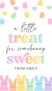 Easter Tag - Little Treat (Pastel Rectangle) design preview