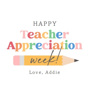 Teacher Tag - Happy Teacher Appreciation Week design preview