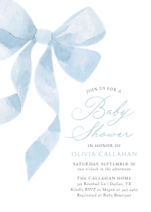 Baby Shower Invitation - Blue Ribbon design preview