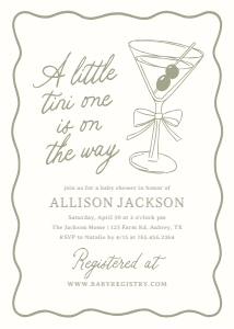 Baby Shower Invitation - Martini design preview