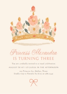 Birthday Invitation - Princess Flower Crown design preview