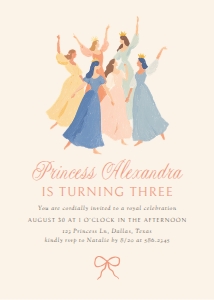 Birthday Invitation - Dancing Princesses design preview