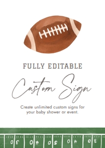 Custom Sign - Football - 1109 design preview