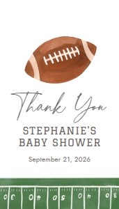 Rectangle Favor Tag - Football - 1109 design preview