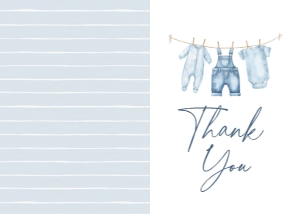 Folded Thank You Card - Denim - 1102 design preview