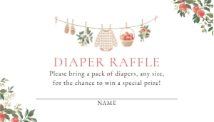 Diaper Raffle Ticket - Apple - 1112 design preview