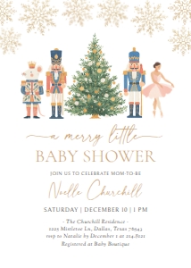 Baby Shower Invitation - Nutcracker design preview