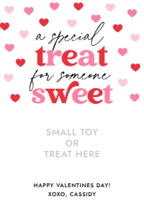 Valentine's Card - A Little Treat (3.5x5") design preview