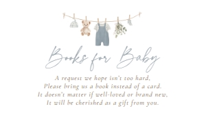 Books for Baby - Blue Overalls Clothesline - 1113 design preview