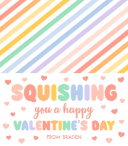 Valentine's Bag Topper - Squishing You: Valentine's Bag Topper - Squishing You