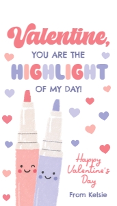Valentine's Tag - Highlighters: Valentine's Tag - Highlighters