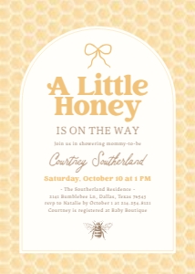 Baby Shower Invitation - Bee Honeycomb: Baby Shower Invitation - Bee Honeycomb