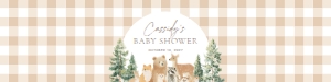Water Bottle Label - Woodland Gingham - 1115: Baby Shower Bundle - Woodland Gingham - 1115