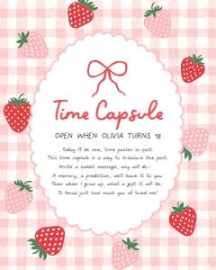 Time Capsule - Berry First Birthday - 9931 design preview
