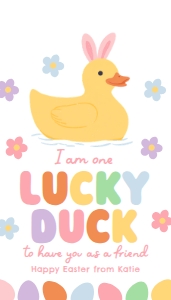 Easter Tag - Lucky Duck design preview
