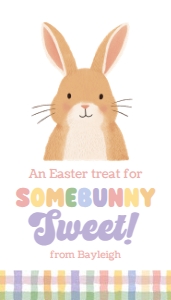 Easter Tag - Easter Treat (Bunny & Gingham) design preview