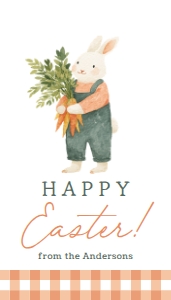 Easter Tag - Bunny with Carrots design preview