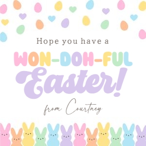 Easter Tag - Won-DOH-ful design preview