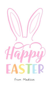 Easter Tag - Happy Easter Bunny Ears design preview