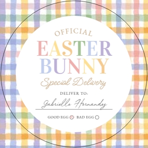 Easter Tag - Easter Bunny Delivery (Round) design preview
