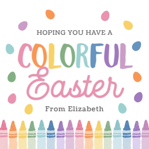 Easter Tag - Crayons design preview