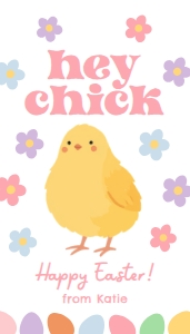 Easter Tag - Hey Chick design preview