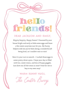 Easter Bunny Letter - Bow design preview