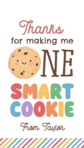 Teacher Appreciation Tag - One Smart Cookie: Teacher Appreciation Tag - One Smart Cookie