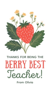 Teacher Appreciation Tag - Berry Best design preview
