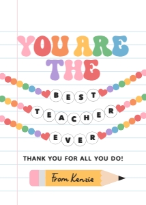 Teacher Appreciation Tag - Charm Bracelet: Teacher Appreciation Tag - Charm Bracelet