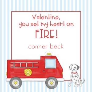 valentine firetruck: valentine firetruck