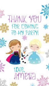 Frozen Thank You Tag: 4116