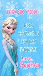 Frozen Thank you tag: 4172