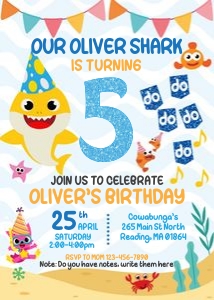 Baby Shark Invitation/Boy: 7183748825267