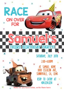 Cars Invitation: 4071