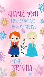 Frozen Thank you tag: 4173