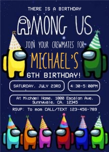 Among us Invitation: 7180705169587