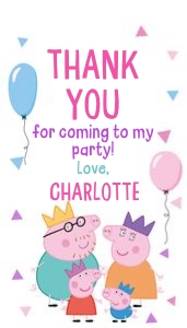 Peppa Pig thank you tag: 4777