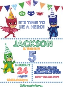 PJ Masks Invitation: 4600