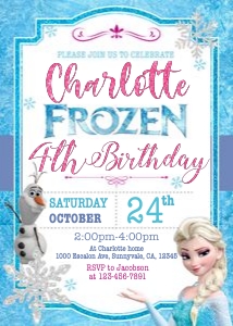 Frozen Birthday Invitation F02: 4104