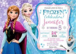 Frozen Birthday Invitation F03: 4194