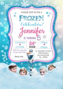 Frozen Birthday Invitation F07: 4111