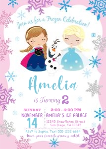 Frozen Birthday Invitation F10: 4116